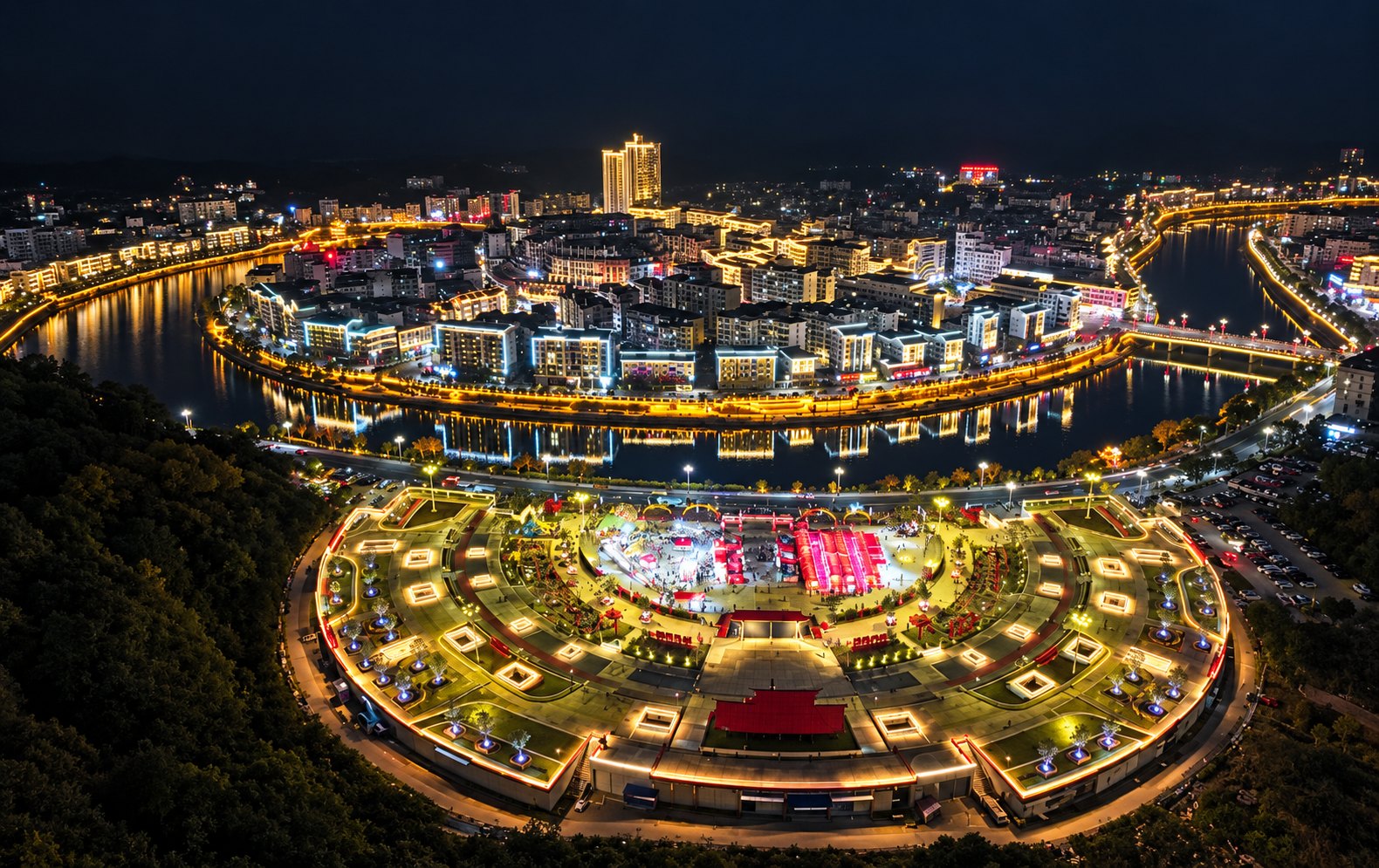 清流县城区夜景